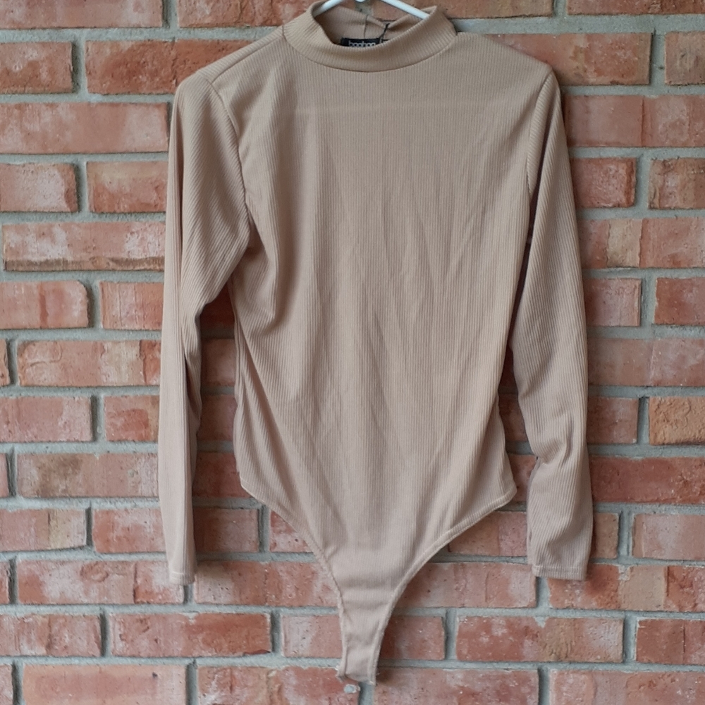 Womens rib knit high neck long sleeve